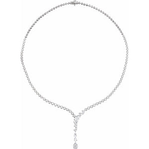 Lab-Grown Diamond Line Necklace · 14.1 ct — 14K White Gold