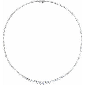 Lab-Grown Diamond Line Necklace · 14.75 ct — 14K White Gold