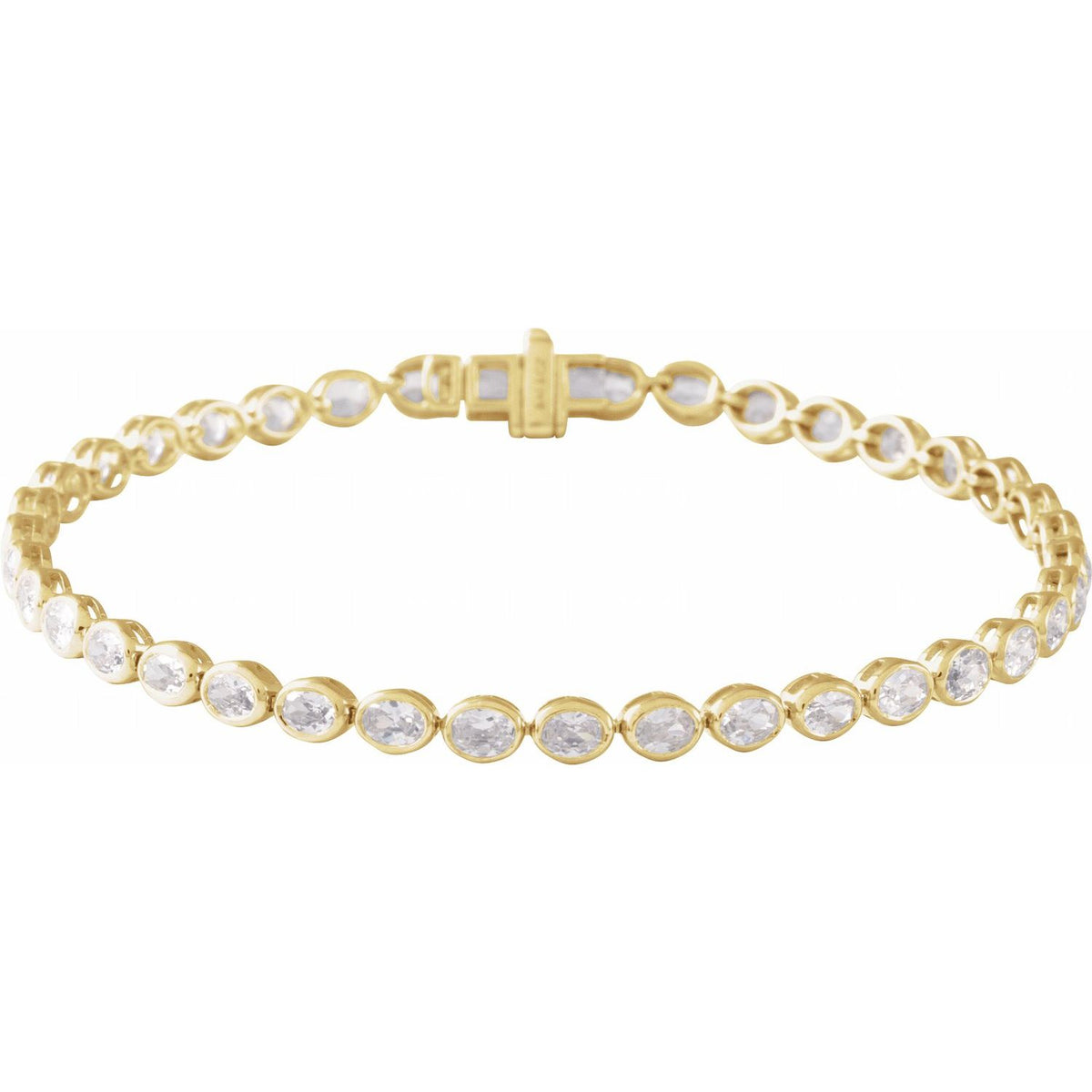 Lab-Grown Diamond Line Bracelet · 4–4.9 ct — 14K Yellow Gold