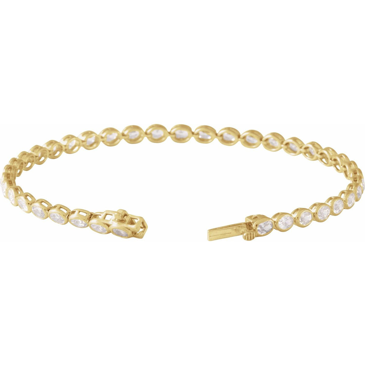 Lab-Grown Diamond Line Bracelet · 4–4.9 ct — 14K Yellow Gold view 2