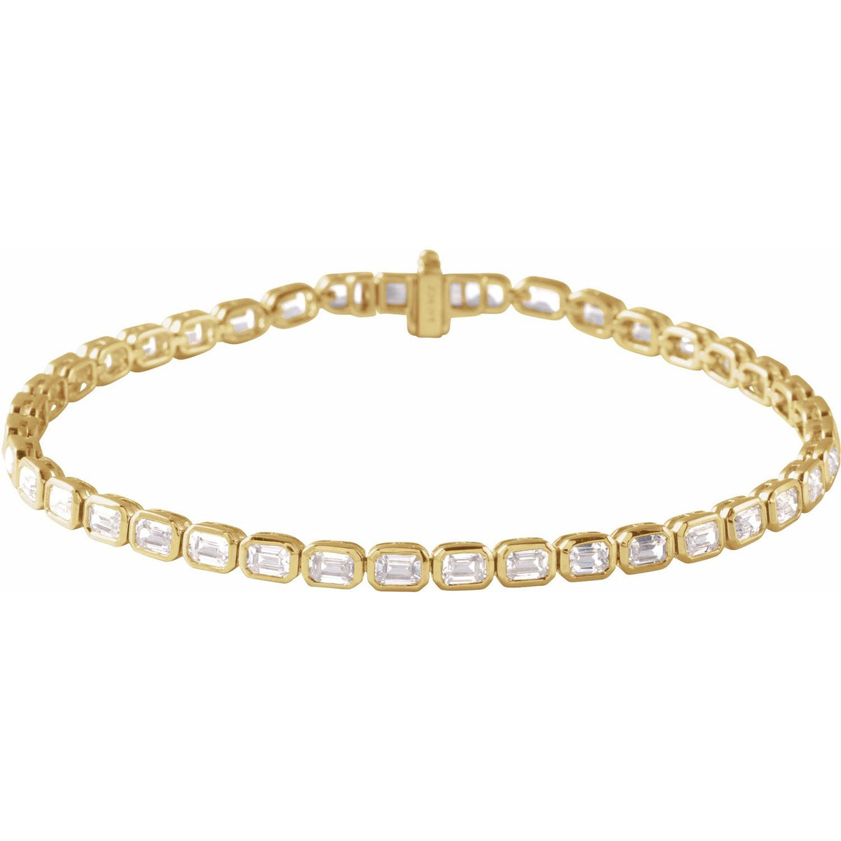 Lab-Grown Diamond Line Bracelet · 6–6.25 ct — 14K Yellow Gold