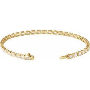 Lab-Grown Diamond Line Bracelet · 6–6.25 ct — 14K Yellow Gold view 2