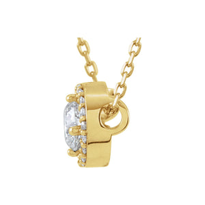Halo-Style Necklace · 3.6–5.4 ct — 14K Yellow Gold view 2