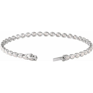 Lab-Grown Diamond Line Bracelet · 4–4.9 ct — 14K White Gold view 2
