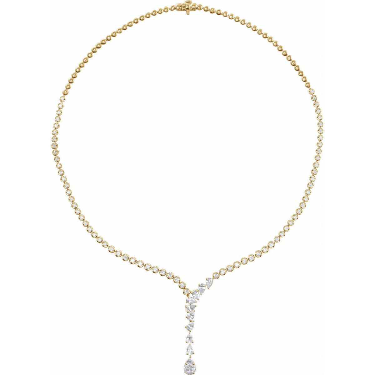 Lab-Grown Diamond Line Necklace · 14.1 ct — 14K Yellow Gold
