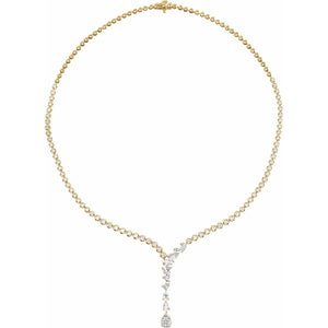 Lab-Grown Diamond Line Necklace · 14.1 ct — 14K Yellow Gold