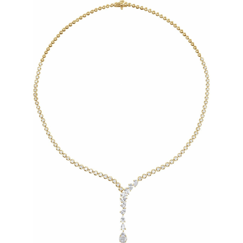 Lab-Grown Diamond Line Necklace · 14.1 ct — 14K Yellow Gold