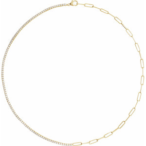 Lab-Grown Diamond Line Necklace · 5.15 ct — 14K Yellow Gold