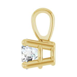 Solitaire Necklace · 4–10 ct — 14K Yellow Gold view 3