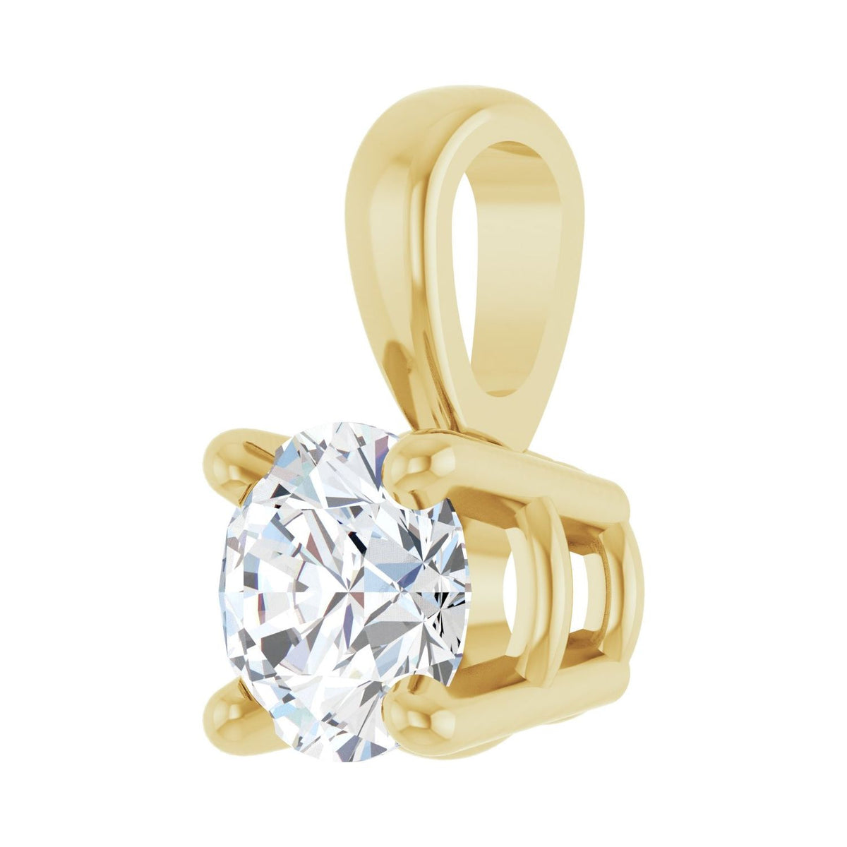 Solitaire Necklace · 4–10 ct — 14K Yellow Gold view 2
