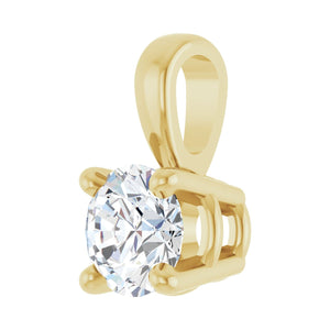 Solitaire Necklace · 4–10 ct — 14K Yellow Gold view 2