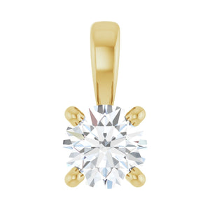 Solitaire Necklace · 4–10 ct — 14K Yellow Gold