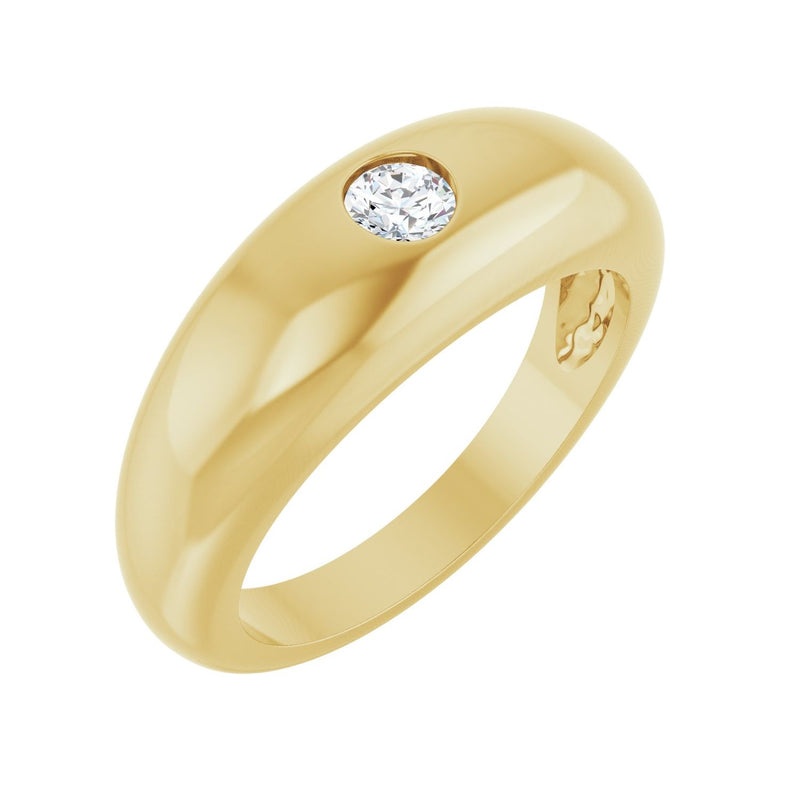 Solitaire Ring · 0.25 ct — 14K Yellow Gold