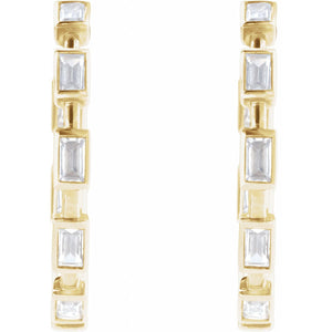 Lab-Grown Diamond Hoop Earrings · 1.25 ct — 14K Yellow Gold view 3