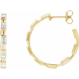 Lab-Grown Diamond Hoop Earrings · 1.25 ct — 14K Yellow Gold