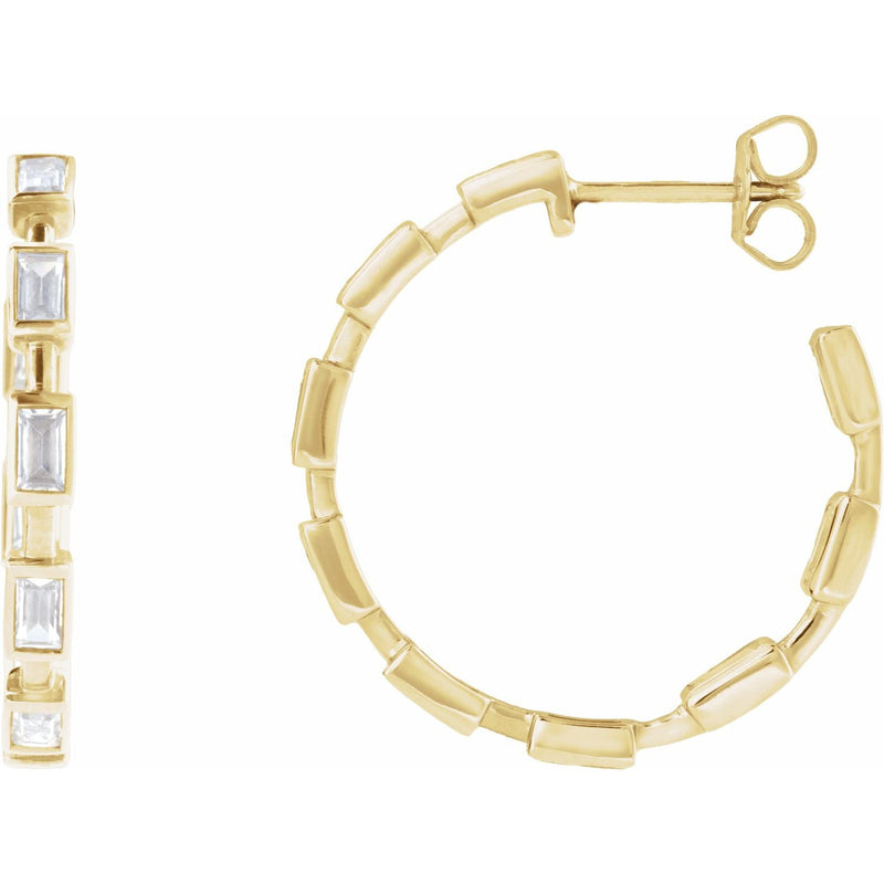 Lab-Grown Diamond Hoop Earrings · 1.25 ct — 14K Yellow Gold