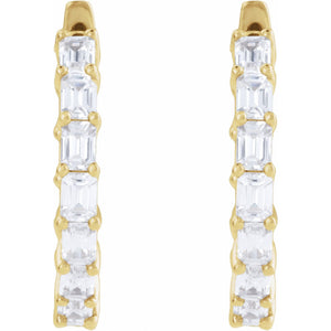Inside-Outside Hoop Earrings · 3 ct — 14K Yellow Gold view 3