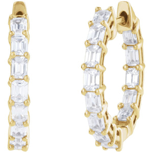 Inside-Outside Hoop Earrings · 3 ct — 14K Yellow Gold view 2