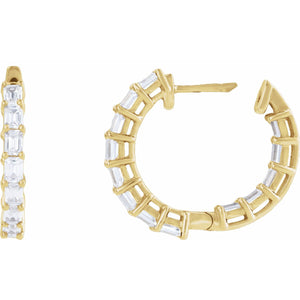 Inside-Outside Hoop Earrings · 3 ct — 14K Yellow Gold view 4