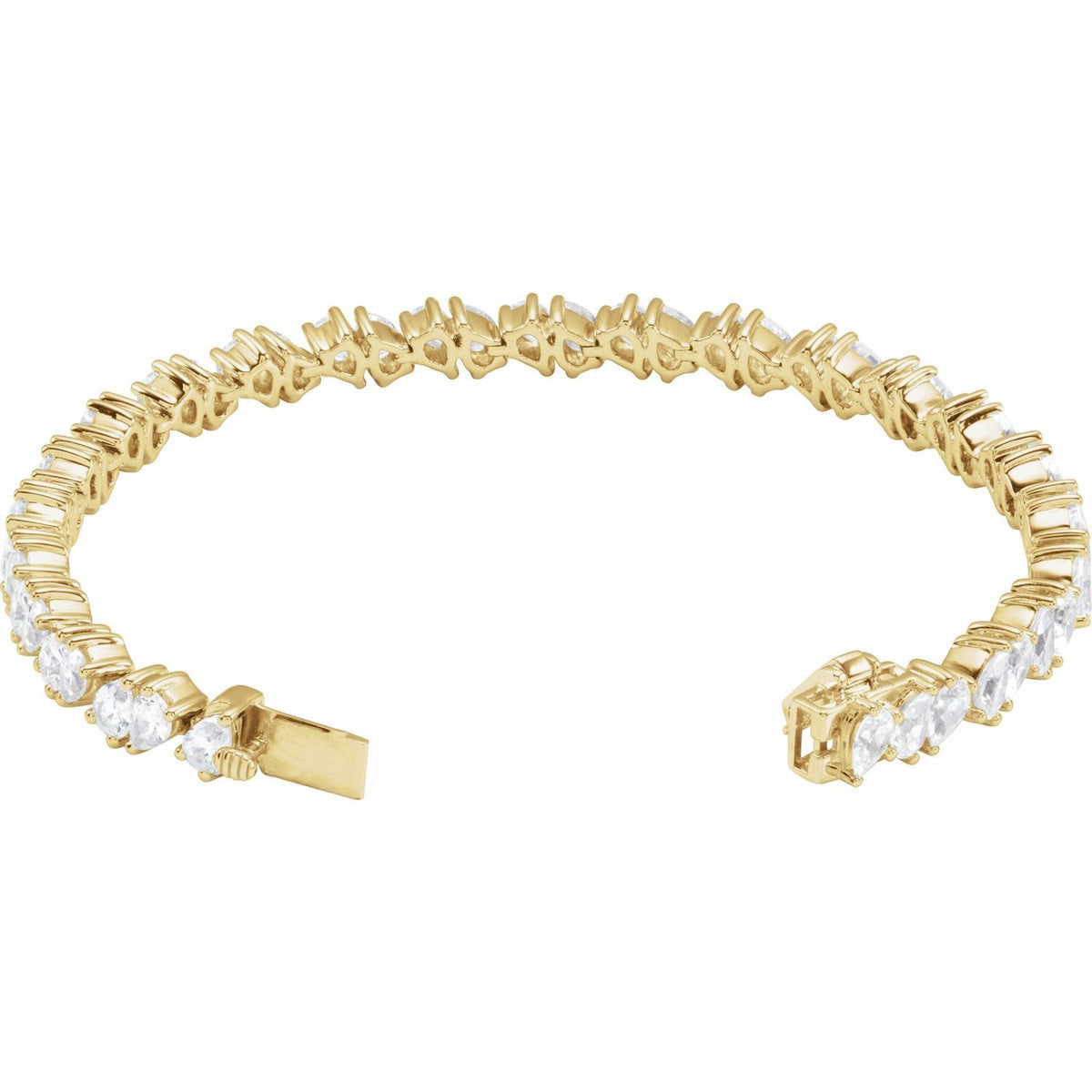 Lab-Grown Diamond Line Bracelet · 9.5 ct — 14K Yellow Gold view 2