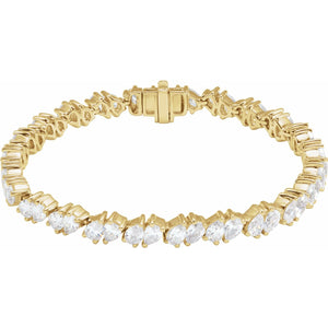 Lab-Grown Diamond Line Bracelet · 9.5 ct — 14K Yellow Gold