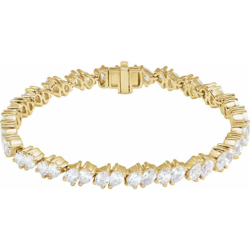 Lab-Grown Diamond Line Bracelet · 9.5 ct — 14K Yellow Gold