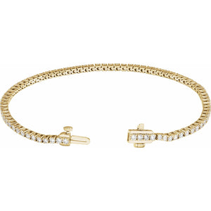 Lab-Grown Diamond Line Bracelet · 2–12 ct — 14K Yellow Gold view 2