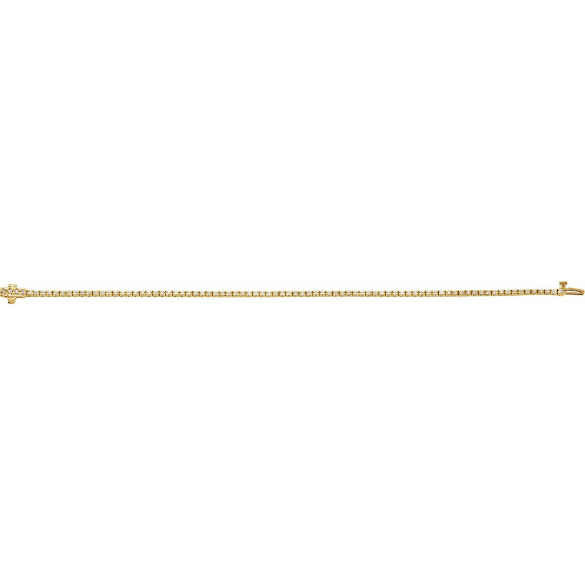 Line Bracelet · 0.88 ct — 14K Yellow Gold view 2