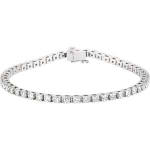 Line Bracelet · 3.5 ct — 14K White Gold