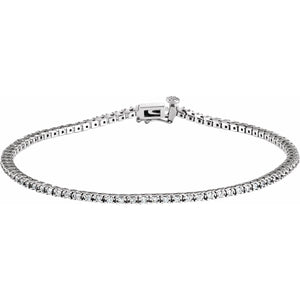 Line Bracelet · 0.88 ct — 14K White Gold