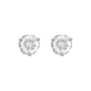 Round 3-Prong Infinity-Inspired Stud Earrings · 0.2–0.5 ct — 14K White Gold view 2