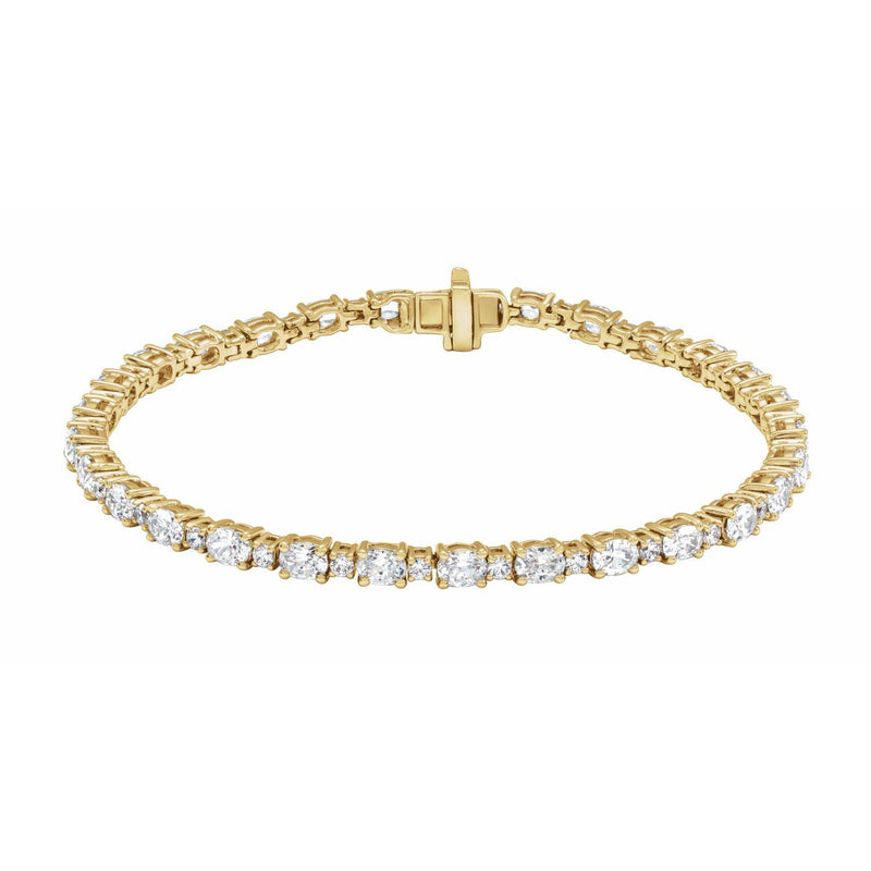 Lab-Grown Diamond Line Bracelet · 5.5 ct — 14K Yellow Gold