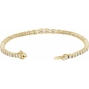 Lab-Grown Diamond Line Bracelet · 4.63 ct — 14K Yellow Gold view 2