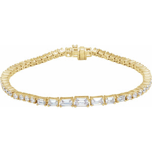 Lab-Grown Diamond Line Bracelet · 4.63 ct — 14K Yellow Gold