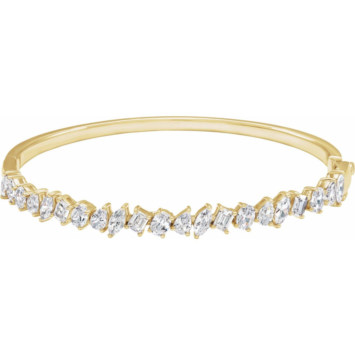 Lab-Grown Diamond Bangle Bracelet · 4.2 ct — 14K Yellow Gold