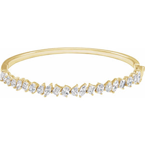 Lab-Grown Diamond Bangle Bracelet · 4.2 ct — 14K Yellow Gold