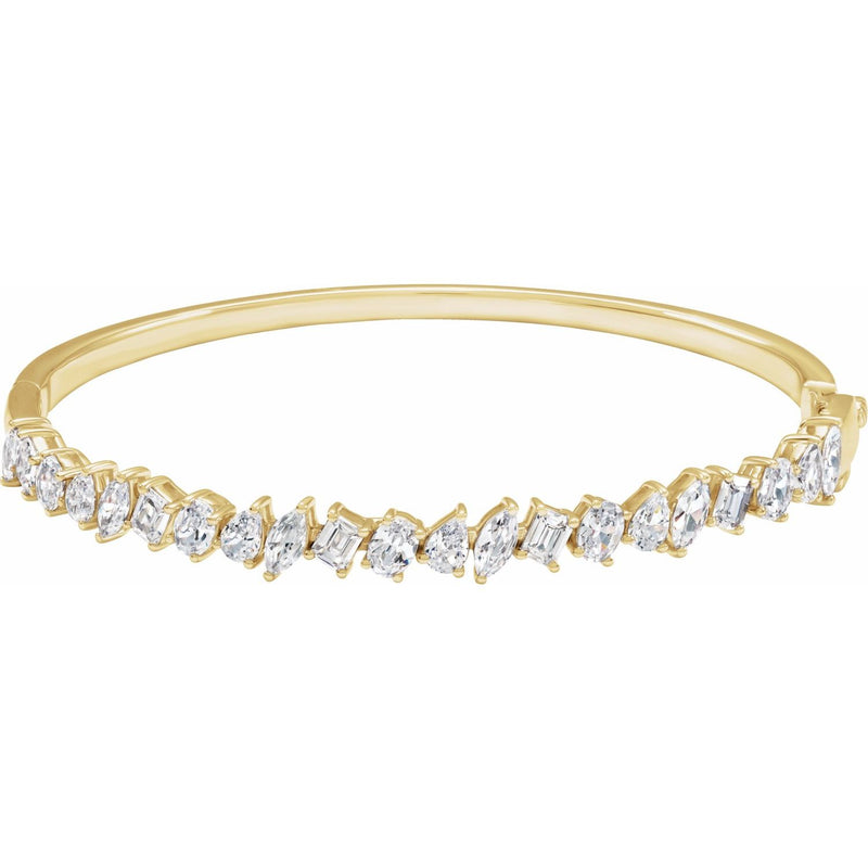 Lab-Grown Diamond Bangle Bracelet · 4.2 ct — 14K Yellow Gold