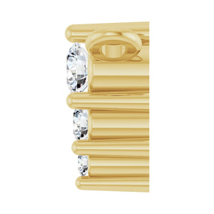 Accented Graduated Bar Necklace · 0.03–0.17 ct — 14K Yellow Gold view 3