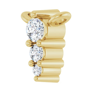 Accented Graduated Bar Necklace · 0.03–0.17 ct — 14K Yellow Gold view 2