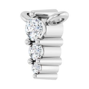 Accented Graduated Bar Necklace · 0.03–0.17 ct — 14K White Gold view 2