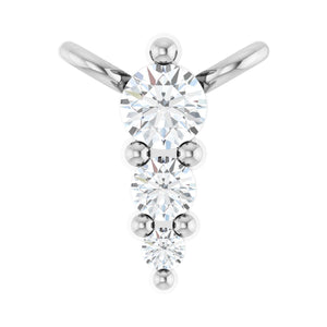 Accented Graduated Bar Necklace · 0.03–0.17 ct — 14K White Gold