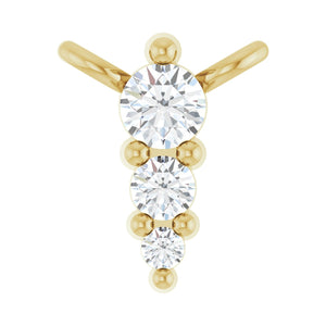 Accented Graduated Bar Necklace · 0.03–0.17 ct — 14K Yellow Gold