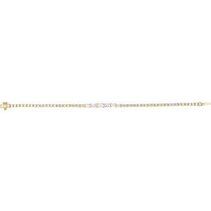 Lab-Grown Diamond Line Bracelet · 4.63 ct — 14K Yellow Gold view 3
