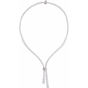 Lab-Grown Diamond Line Necklace · 32.2 ct — 14K White Gold