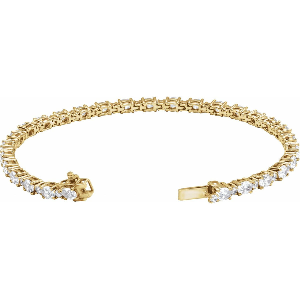 Lab-Grown Diamond Line Bracelet · 5.5 ct — 14K Yellow Gold view 2