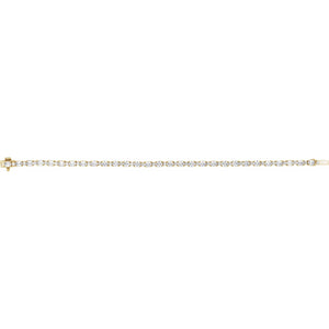 Lab-Grown Diamond Line Bracelet · 5.5 ct — 14K Yellow Gold view 3
