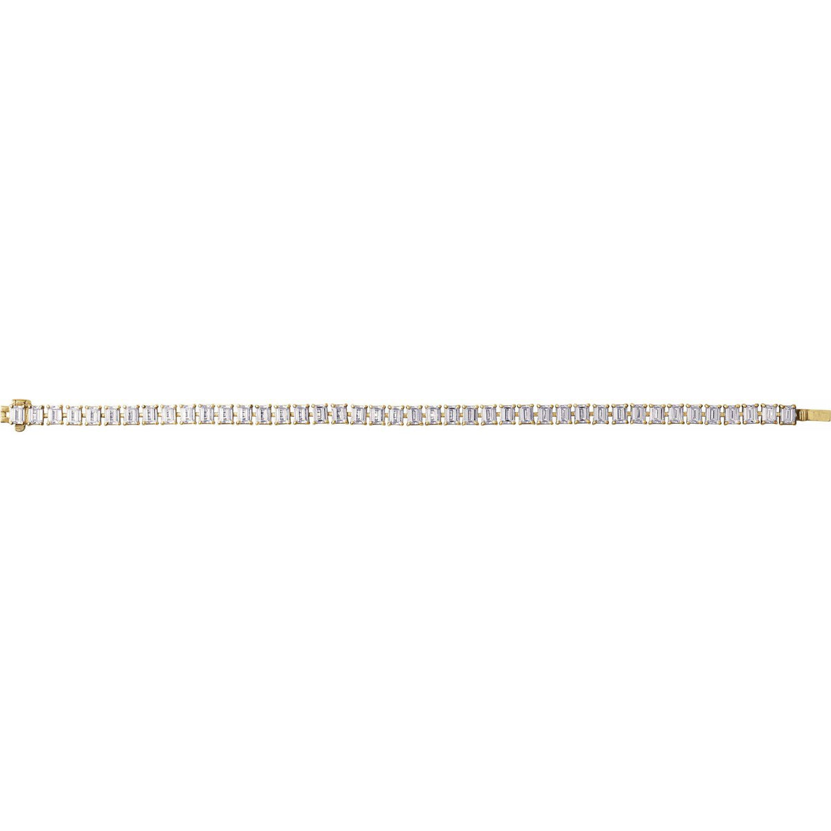 Lab-Grown Diamond Line Bracelet · 10.5 ct — 14K Yellow Gold view 2