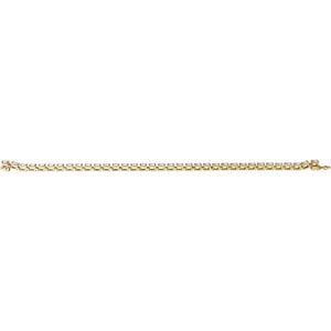 Lab-Grown Diamond Line Bracelet · 10.5 ct — 14K Yellow Gold view 4