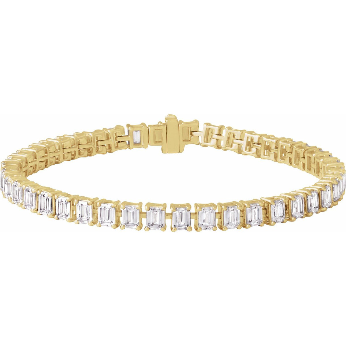 Lab-Grown Diamond Line Bracelet · 10.5 ct — 14K Yellow Gold