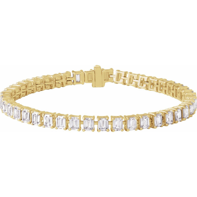 Lab-Grown Diamond Line Bracelet · 10.5 ct — 14K Yellow Gold